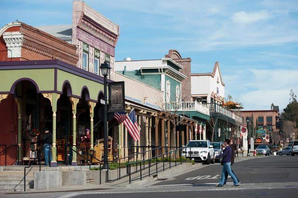 A view of Sutter Street in Folsom’s historic district on February 4, 2014, shows some of the revitalization projects completed in the area.
