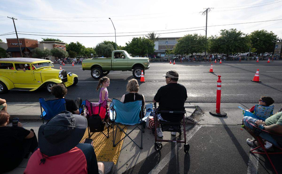 Hundreds of people lined McHenry Avenue to watch the 2023 North Modesto Kiwanis Club’s American Graffiti Parade.