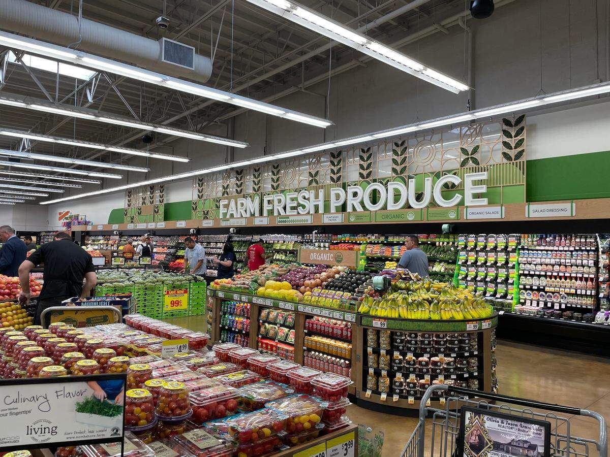 Upgraded produce department at the grand re-opening of Save Mart in Riverbank on Thursday, Sept. 12.