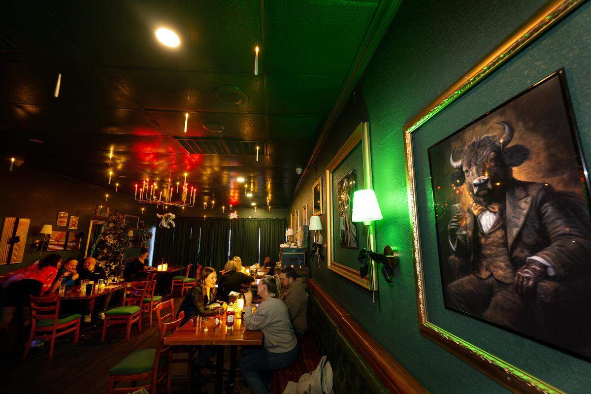 Speakeasy  9¾ inside The Twisted Pig Bar and Grill in Modesto, Wednesday, Dec. 10, 2025.