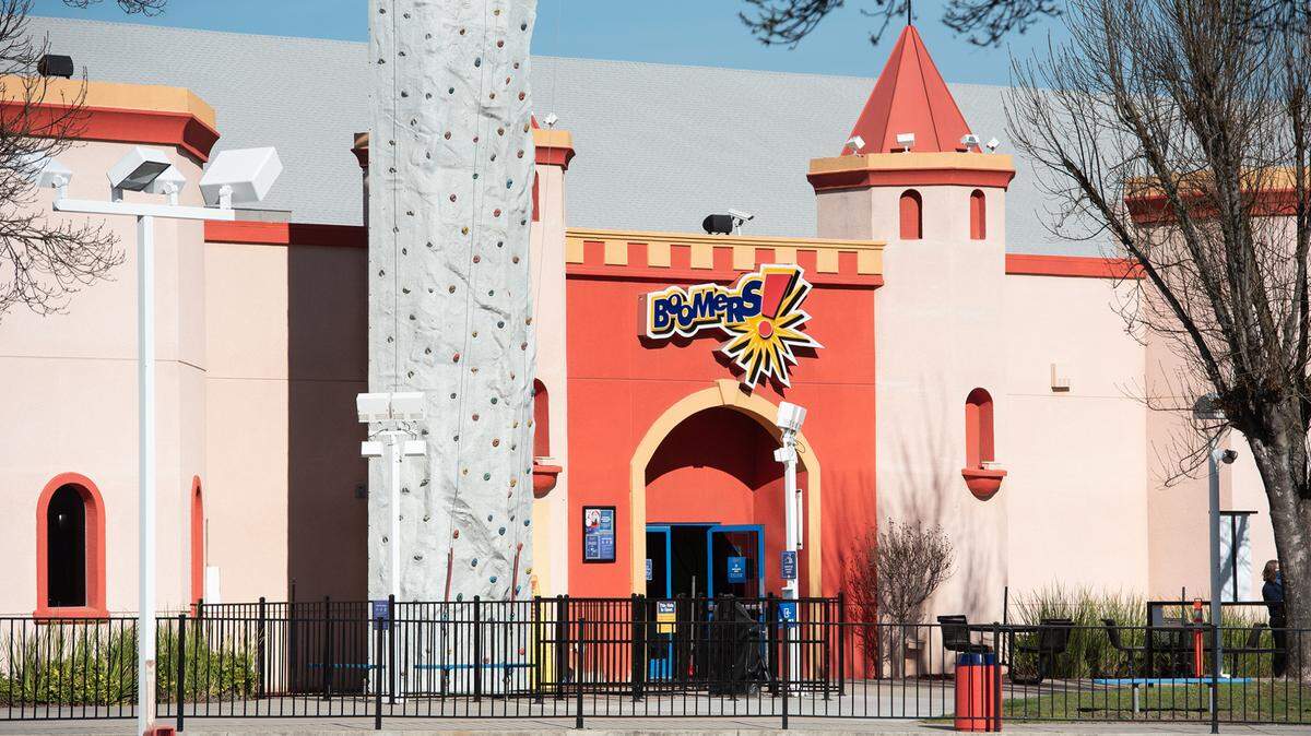 Boomers entertainment center on Sisk Road in Modesto, Calif., on Thursday, Feb. 4, 2021.