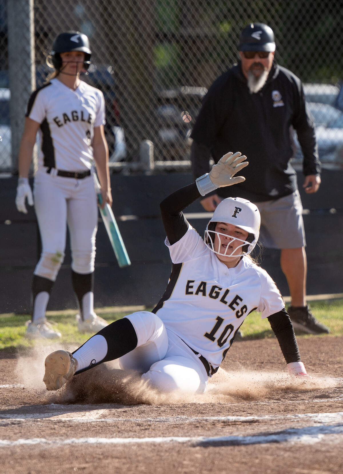 Enochs’ Daniella Barba scores during the Central California Athletic League game with Gregori at Enochs High School in Modesto, Monday, April 6, 2026.