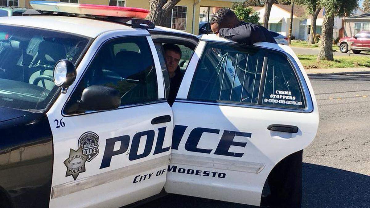 Travis Holt, 18, faces charges of robbery and possession of a loaded firearm, Modesto police say. He and a 15-year-old robbed the B-Z Mart on Miller Avenue on Monday morning, March 5, 2018.