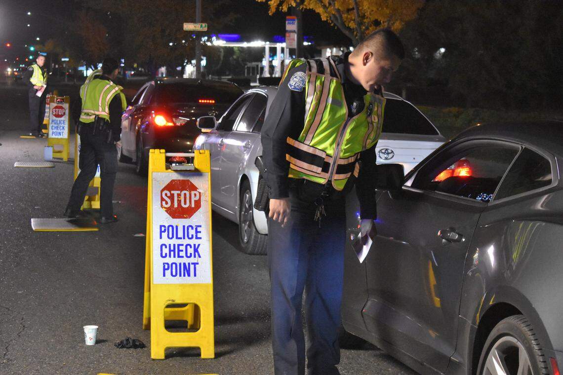 The Modesto Police Department held this DUI/driver’s license checkpoint on Nov. 30, 2018, on Oakdale Road to check for alcohol- and drug-impaired drivers.