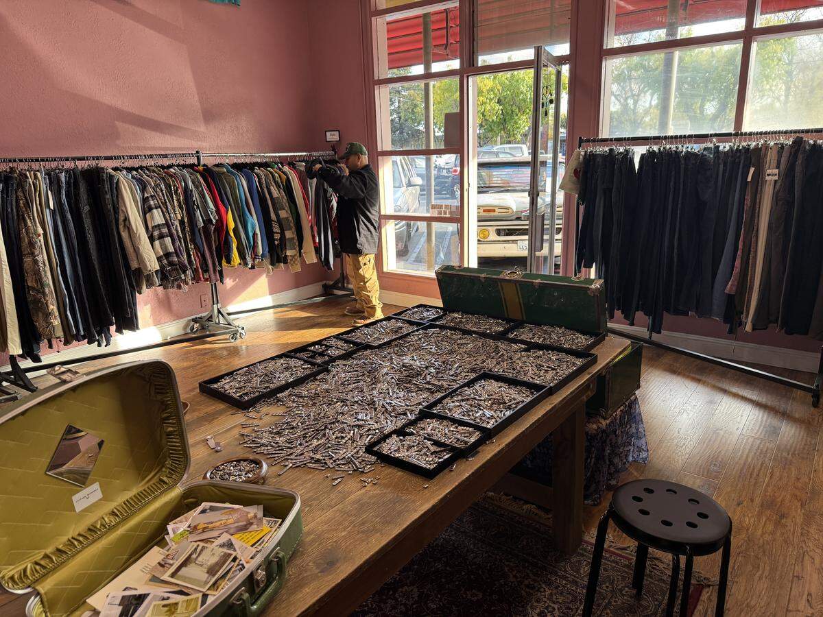 Italian charm table at Ambition Vintage in Modesto. Charms are $1 and there are thousands of styles.