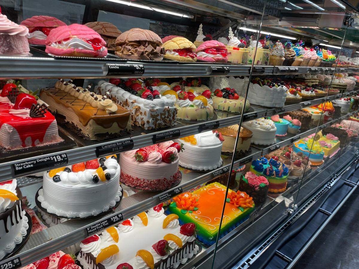 The refurbished bakery offering Mexican specialties like conchas and tres leches cake among a variety of pastry favorites at the grand re-opening of Save Mart in Riverbank on Thursday, Sept. 12.