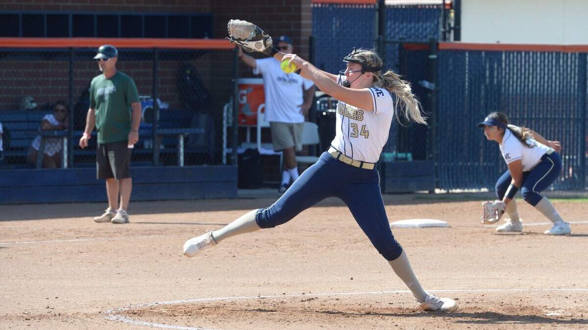 Central Catholic pitcher Randi Roelling delivers a pitch in the Sac-Joaquin Section Division III championship against Ponderosa at Cosumnes River College on Saturday, May 27. Central Catholic lost 1-0
