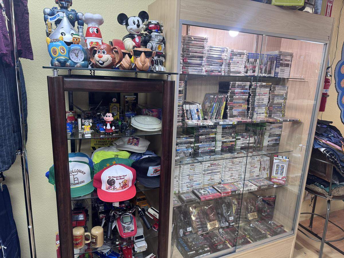 Toys and collectibles at Loverz Vintage on Thursday, March 19, in Modesto.