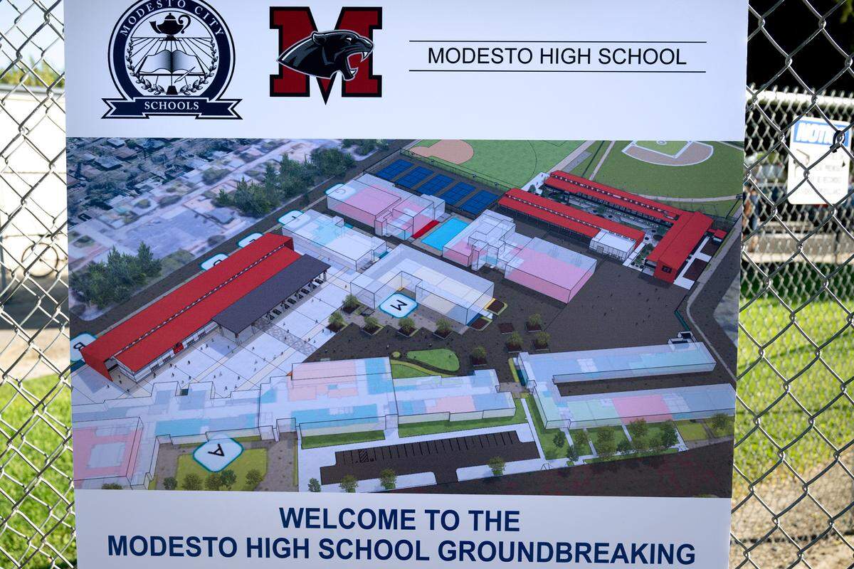Drawings for renovations at Modesto High School in Modesto, Calif.