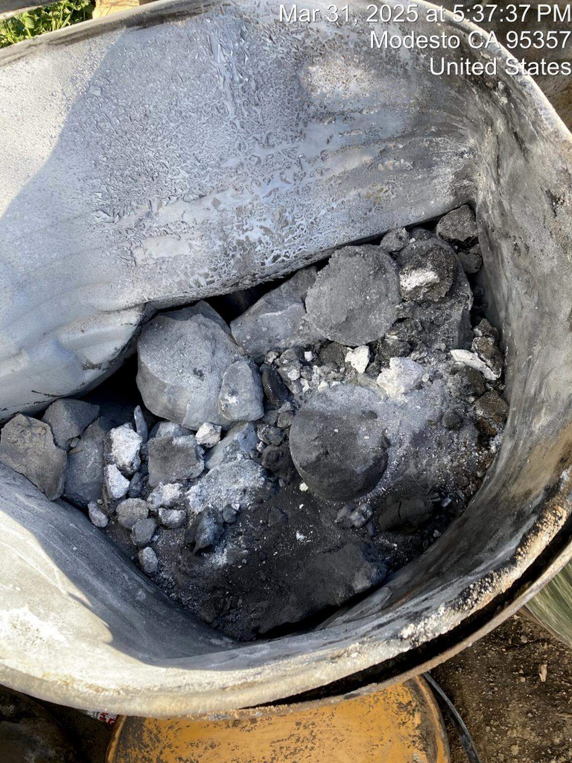 A barrel allegedly containing powdered aluminum and magnesium caused an explosion that injured two sanitation workers in Riverbank, CA in March 2025,  Stanislaus County prosecutors say.