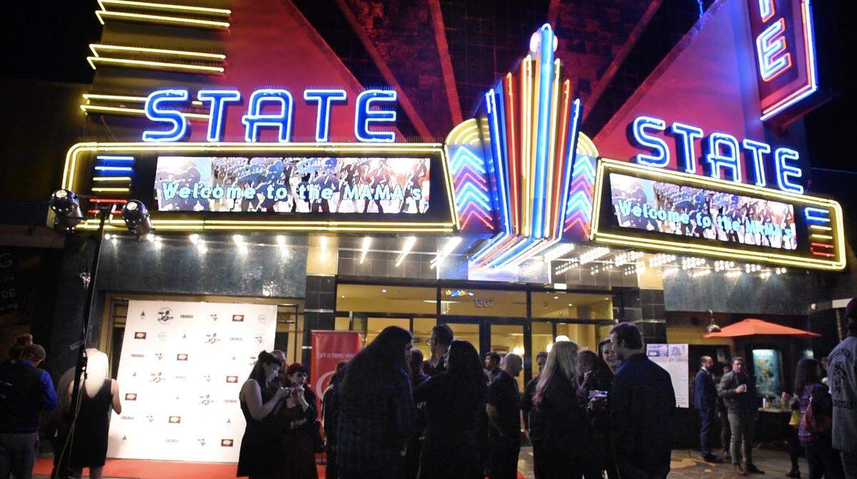 People outside the Modesto Area Music Awards at The State Theatre in Modesto, Calif., Tuesday, Oct. 15, 2019.