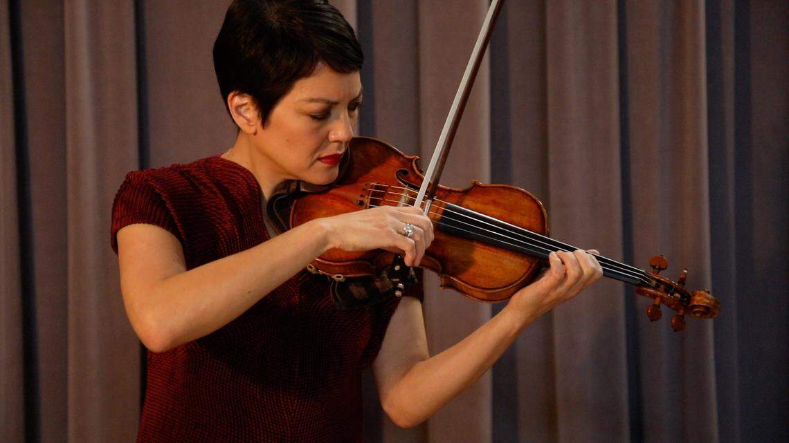 Violinist Anne Akiko Meyers will perform with the Modesto Symphony Orchestra.