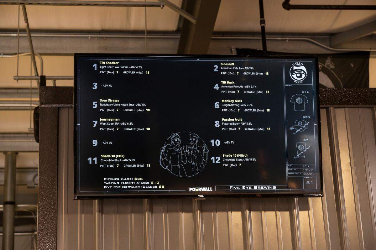 Five Eye Brewing in Ceres, Calif., on Tuesday, Nov. 23, 2021.