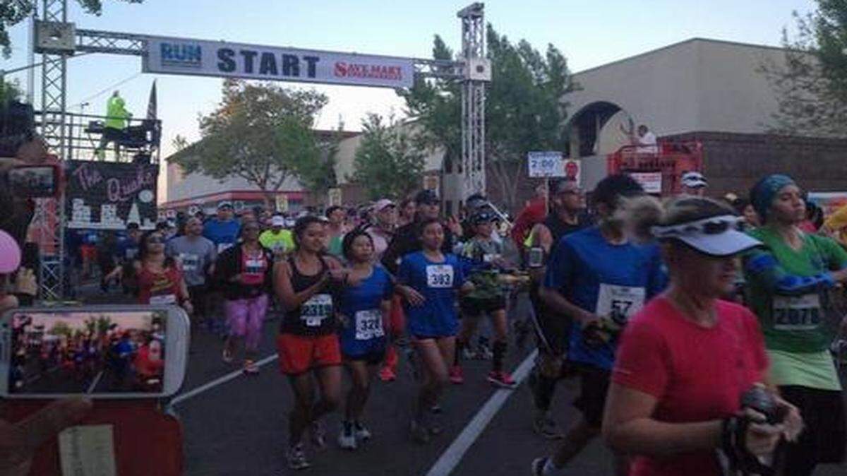 The start of the 2015 Modesto Marathon.