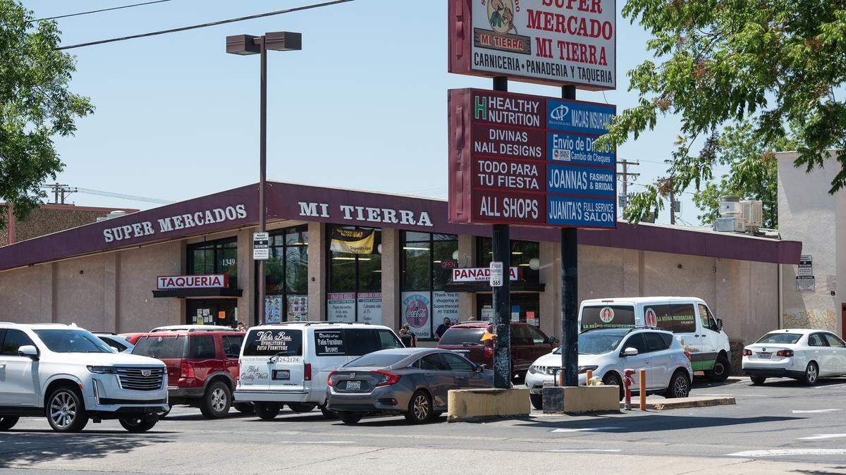 Businesses on Crows Landing Road in Modesto, Calif., on Wednesday, May 19, 2021.