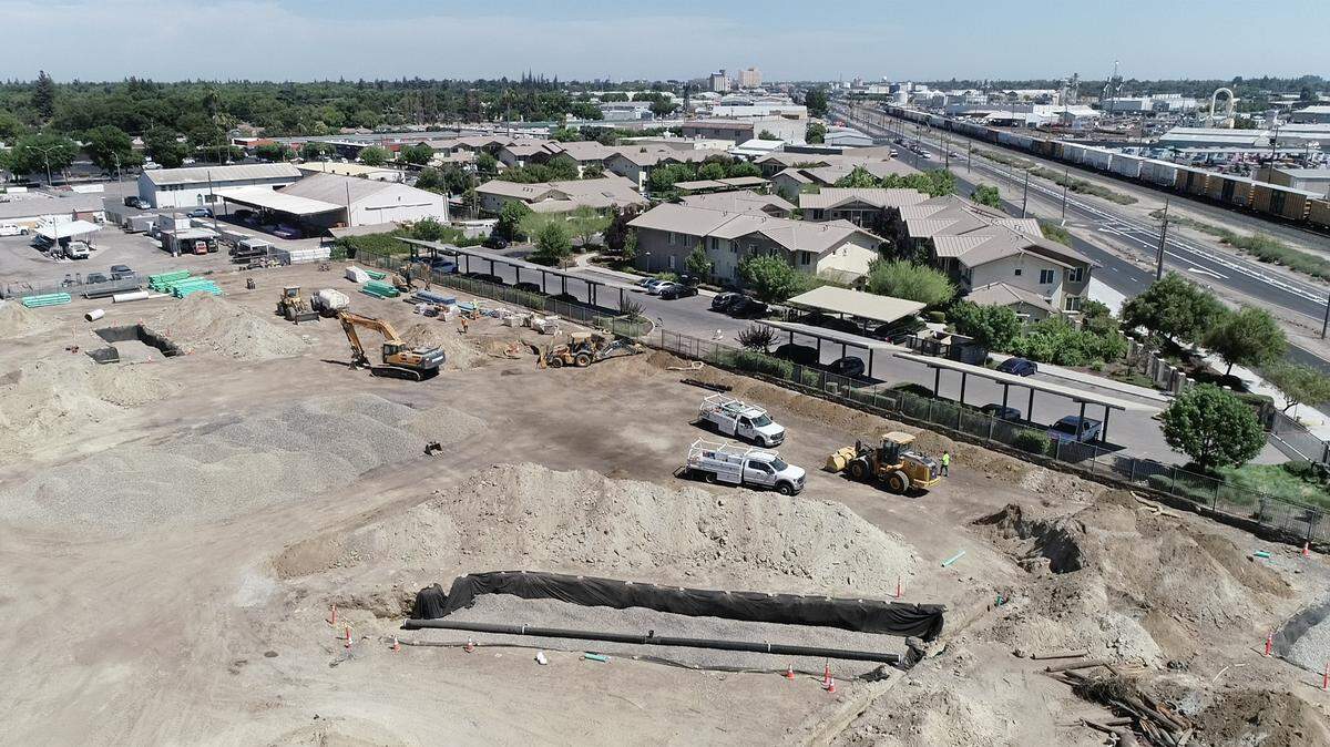 Archway Commons on 9th Street in Modesto, Calif., on Tuesday, June 28, 2021.