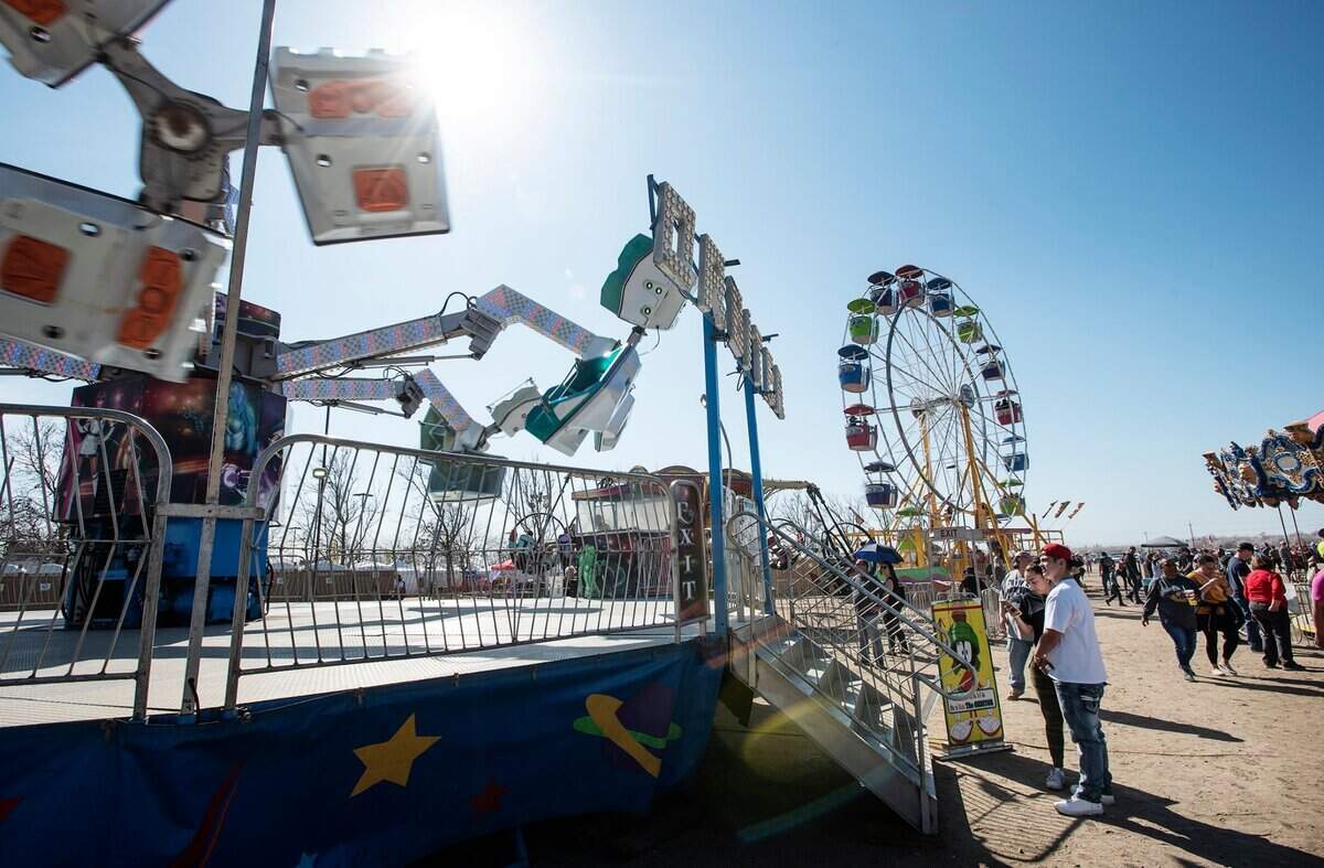 The carnival is pictured at the 2020 Ripon Almond Blossom Festival.