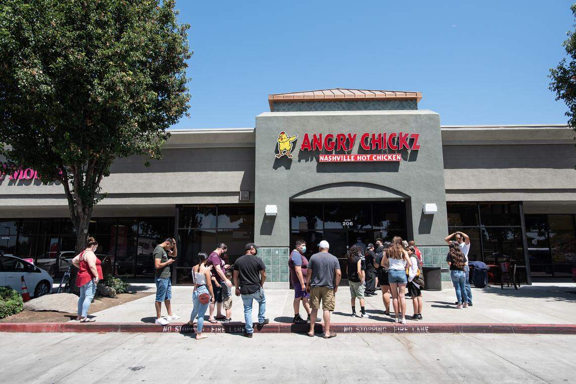 Angry Chickz restaurant on Mitchel Road in Ceres, Calif., on Thursday, July 15, 2021.