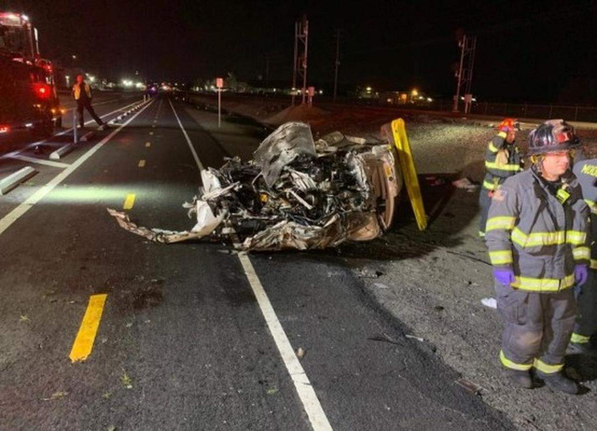 The driver was killed and two passengers were injured in a rollover crash on North Ninth Street near Coldwell Avenue in Modesto, CA, on Saturday night, April 11, 2020.
