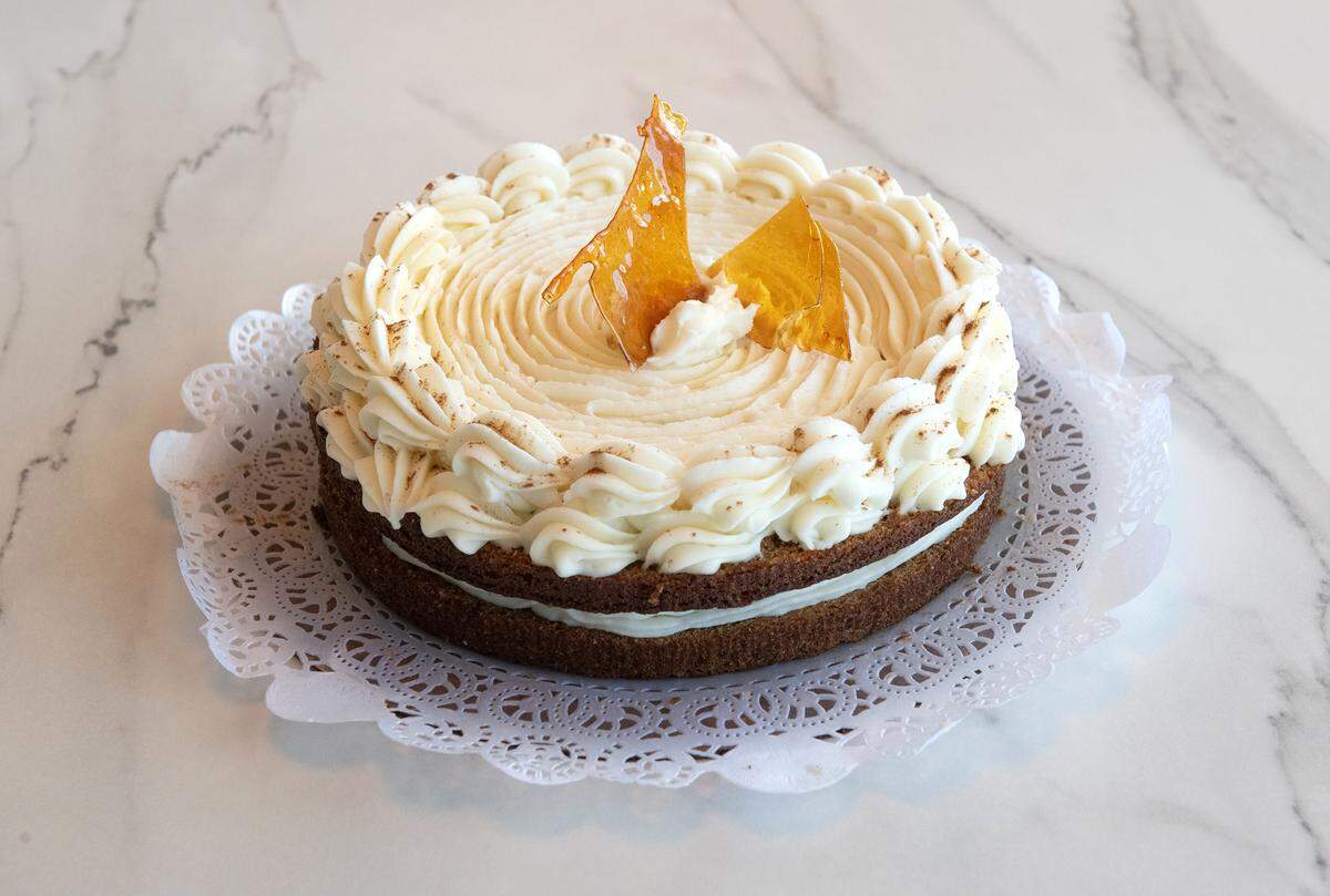 Carrot cake at El Bistro by Salt and Pepper in Modesto, Calif., Thursday, April 13, 2023.