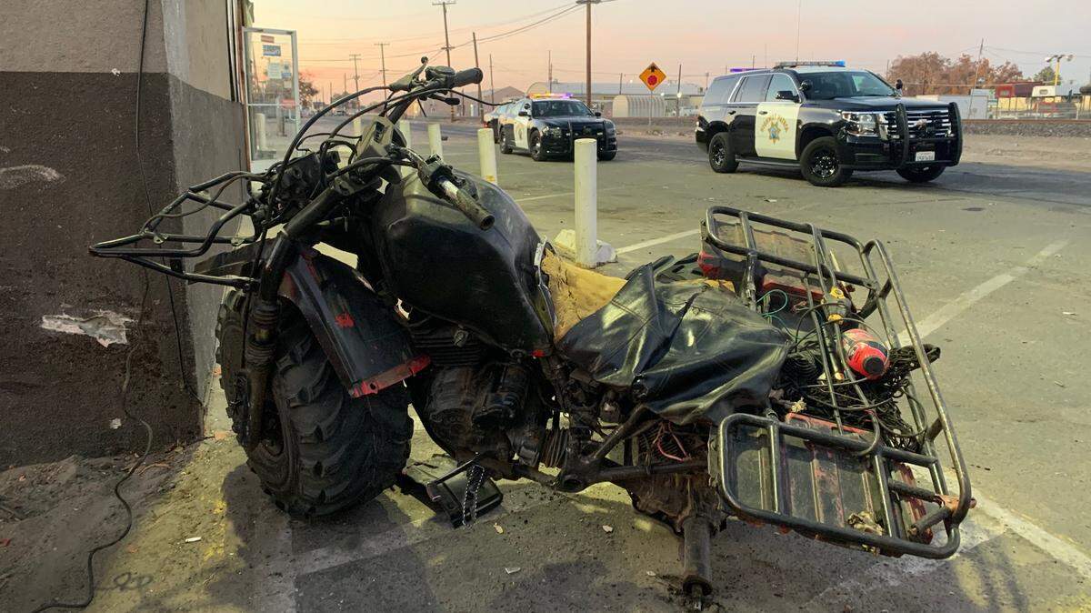 A Delhi man died Monday after crashing his ATV into the wall of a market in the Turlock area, the California Highway Patrol reported.