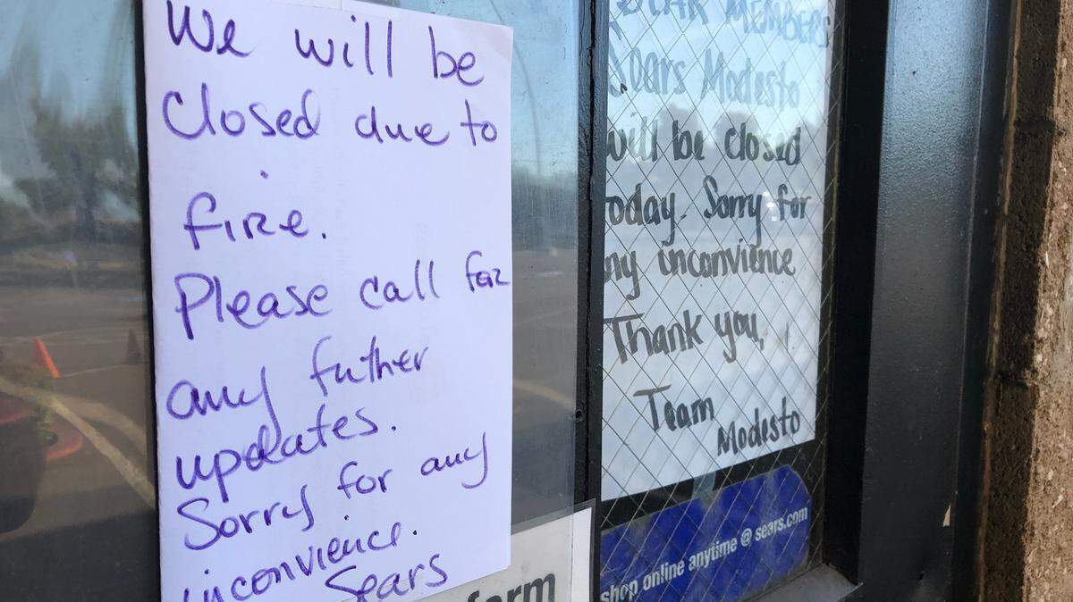 Employees inside the Sears store at Vintage Faire Mall late Monday night likely kept a fire from becoming much worse, according to the Modesto Fire Department.