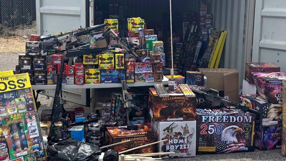 The Stanislaus County Sheriff’s Office seized 1,800 pounds of illegal fireworks from an Empire home.