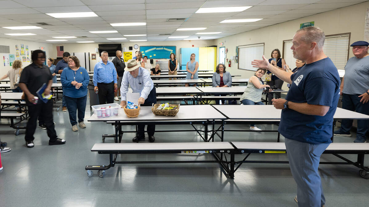 The cafeteria at Garrison Elementary School will be replaced by a larger structure in future district plans. Photographed in Modesto, Calif., Friday, Aug. 9, 2024.