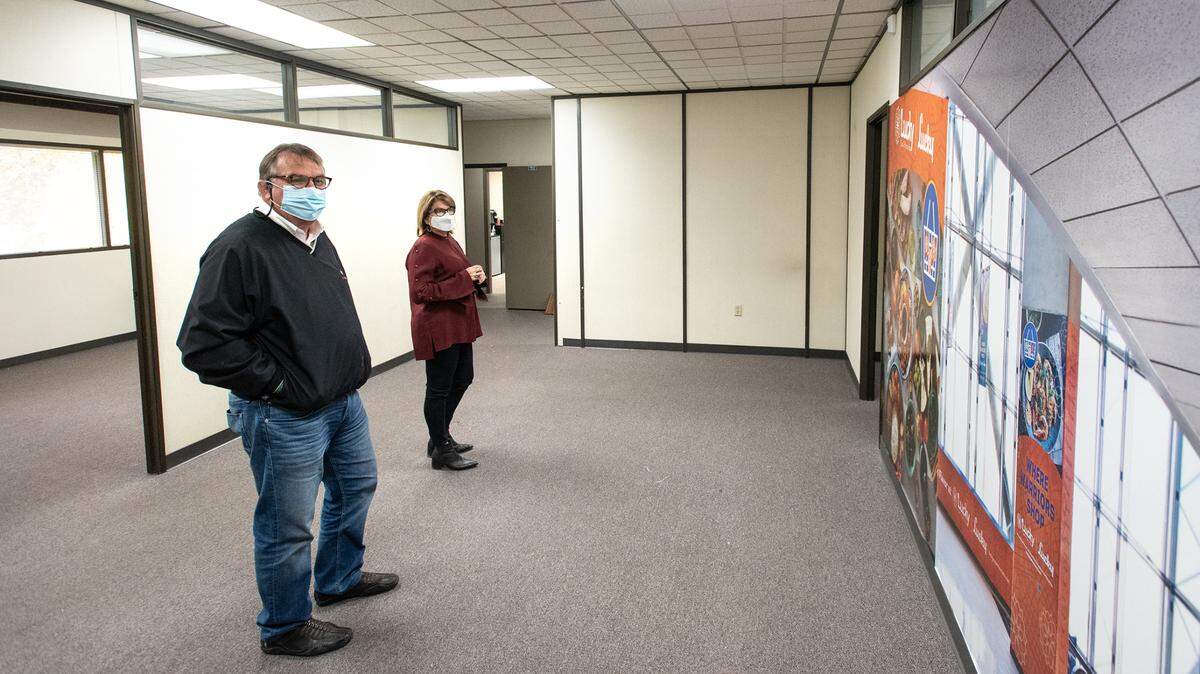 Peter and Marcia Herrmann vacated half of thier office space because most of thier employees work from home. Photographed in Modesto, Calif., on Friday, Nov. 13, 2020.