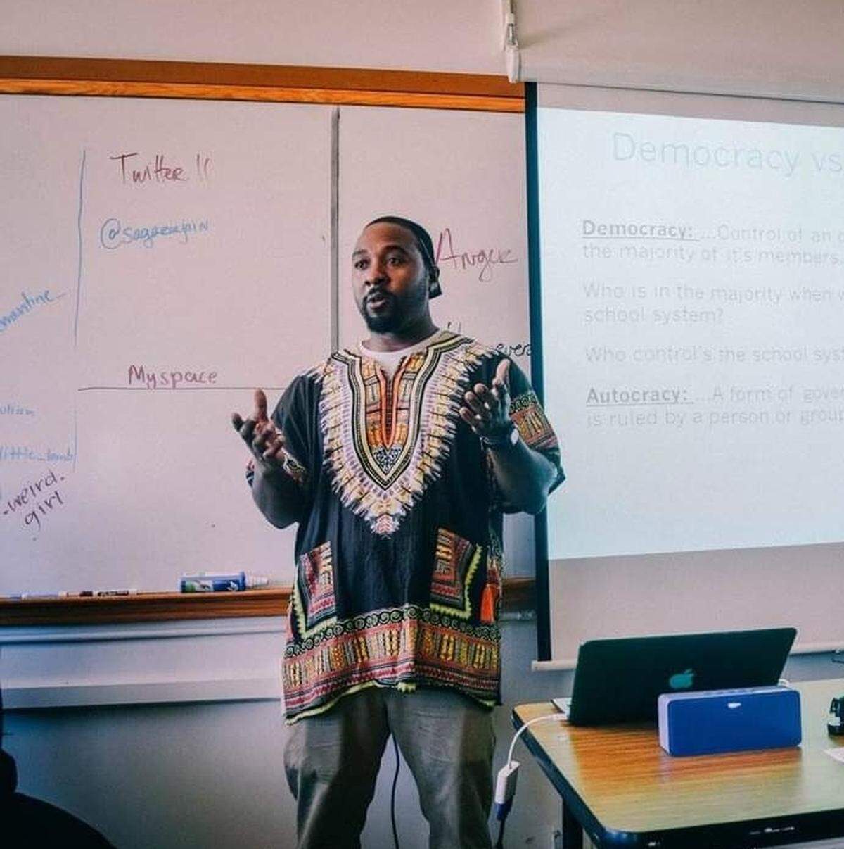 Renaldo Rucker teaches at Grace Davis High School in Modesto.