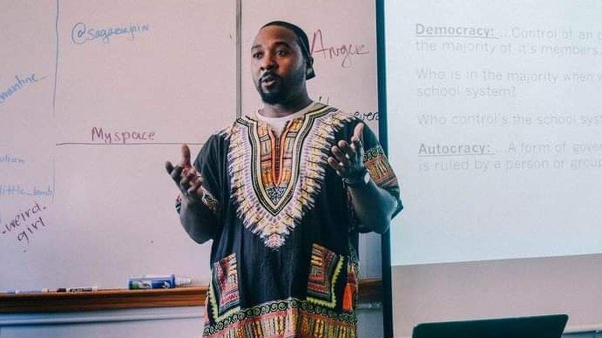 Renaldo Rucker teaches at Grace Davis High School in Modesto.