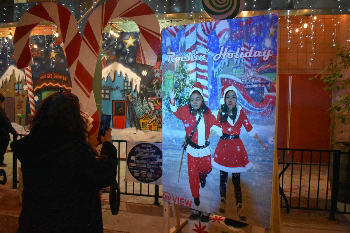 Rockin Holiday festivities began on Tenth Street Plaza in downtown Modesto right after Saturday night’s Celebration of Lights Parade.
