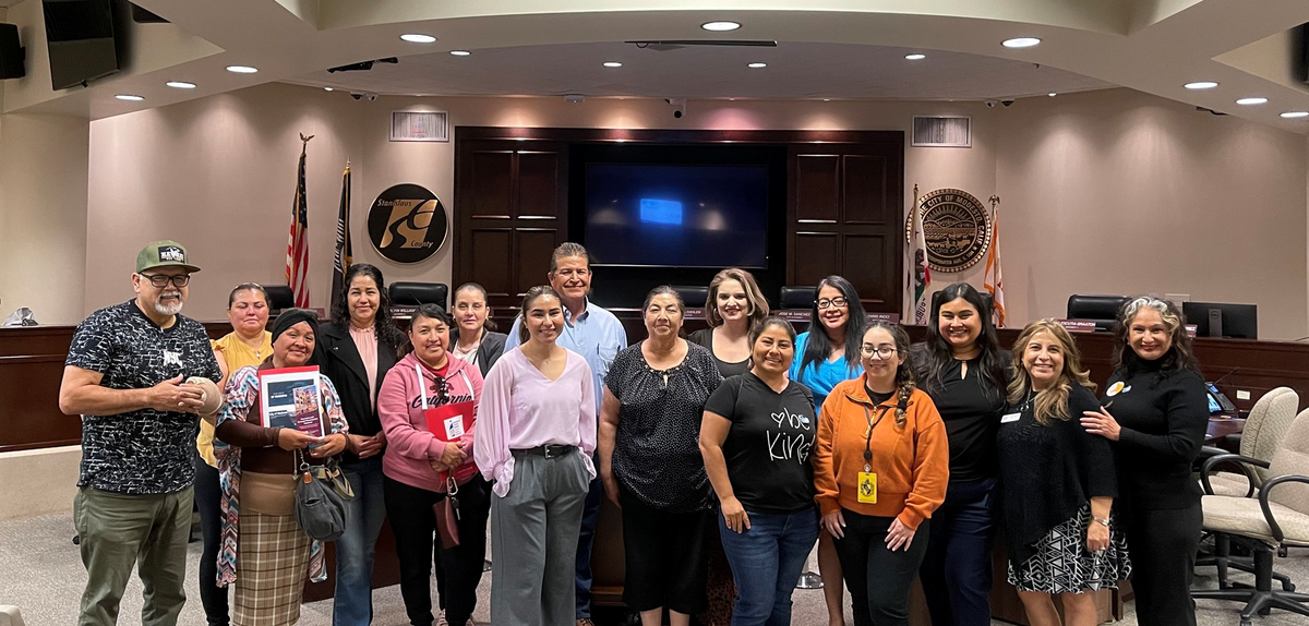 Participants of the Stanislaus Tobacco Prevention Action Team led training at the City Hall Chambers of Modesto on May 1.