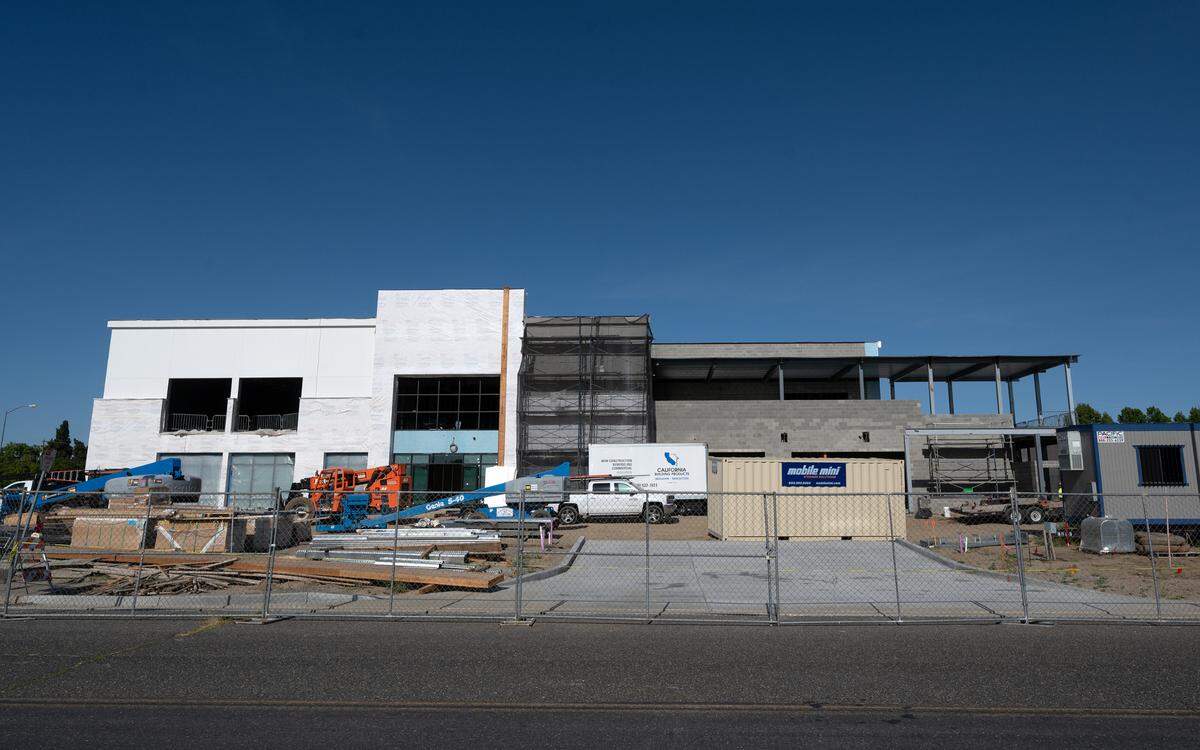 Ride 209 Fitness and Recovery Studio’s new building under construction in Ripon, Calif., Thursday, May 2, 2024.