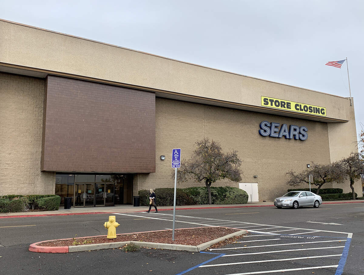 The Sears store at Vintage Faire Mall closed after the New Year’s holiday. The store in north Modesto, Calif., is pictured Jan. 9, 2019. The store shuttering is part of bankruptcy proceedings and liquidation of the Sears brand.
