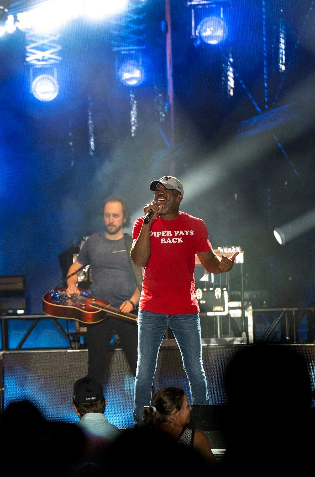 County musician Darius Rucker performs at the Fruit Yard Amphitheater in Modesto, Saturday, Sept. 6, 2025.