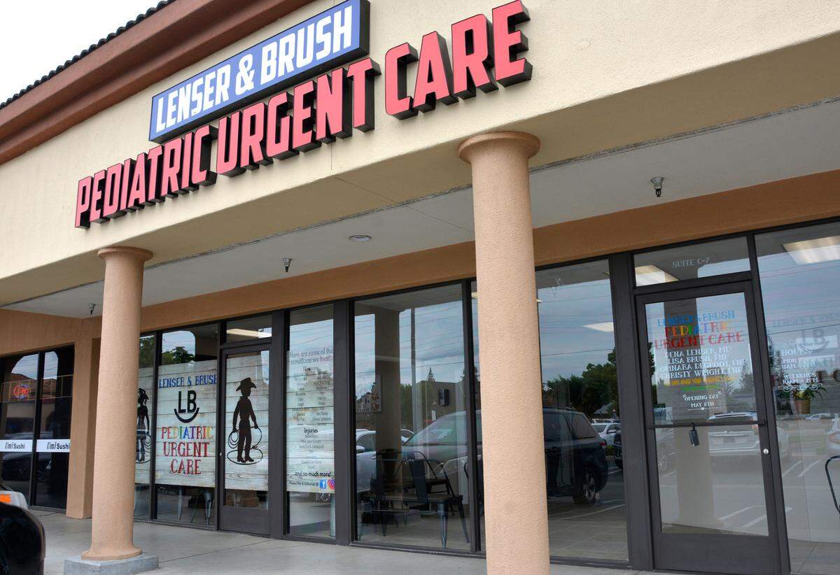 The exterior of the new Lenser & Brush Pediatric Urgent Care on Sylvan Avenue in Modesto, Calif. May 3, 2023.