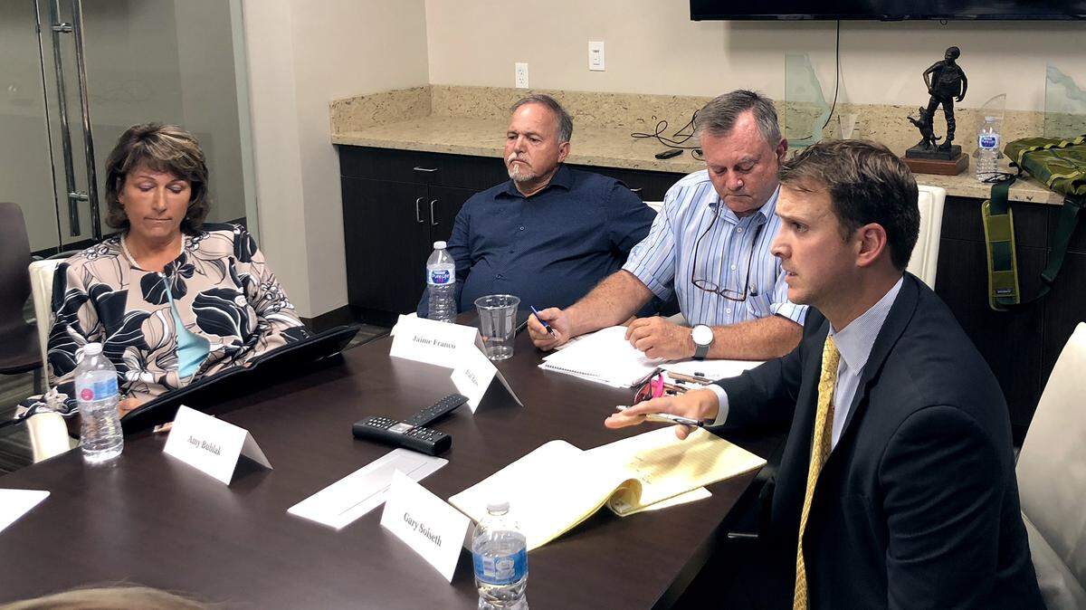 The candidates for Turlock mayor are pictured Wednesday afternoon Sept. 26, 2018 at The Modesto Bee in downtown Modesto, Calif. From left to right are- Amy Bublak, Jaime Franco, Brad Bates and Gary Soiseth.