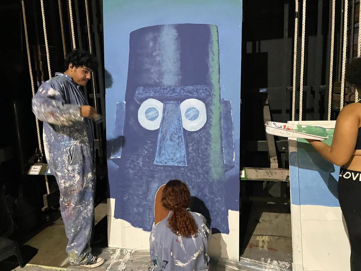 Downey students go through rehearsals for SpongeBob the Musical. Community members can see the production November 21-23.