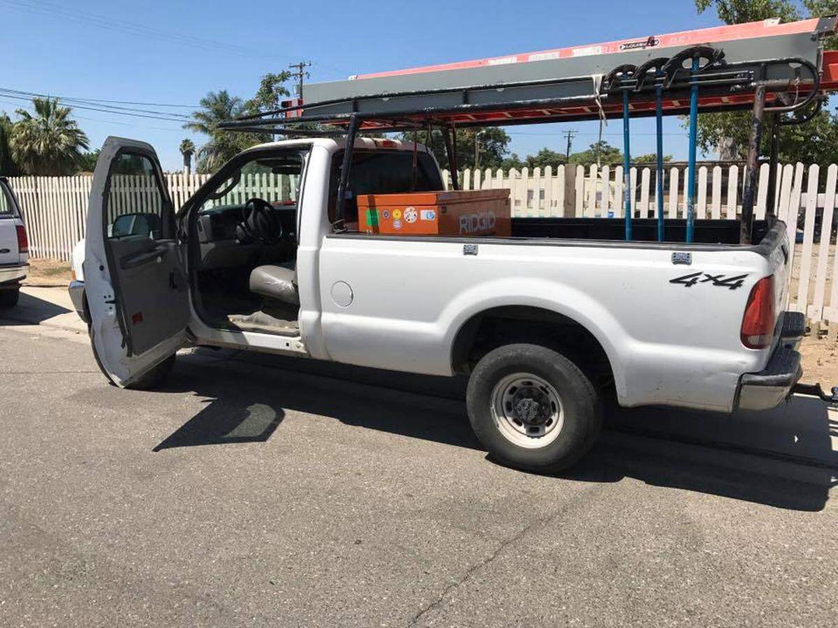 Two men were arrested in Modesto, Calif., on suspicion of pickup truck theft on Wednesday, Aug. 1, 2018. One also faces weapon charges.