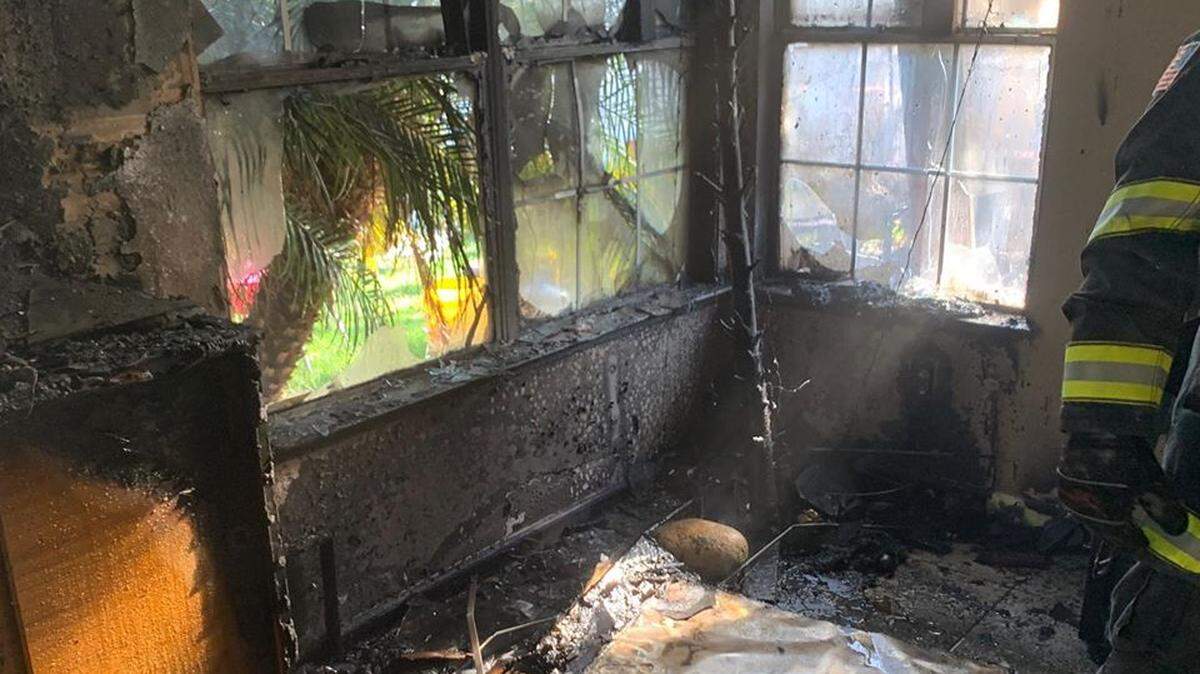 A Christmas tree caught fire inside a residence in Riverbank on Thursday, Dec. 26, 2019.