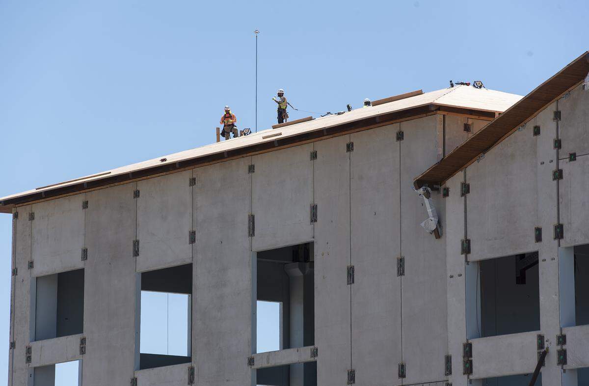 Family entertainment center under construction at the Great Wolf Lodge Resort in Manteca, Calif., Thursday, July 11, 2019.