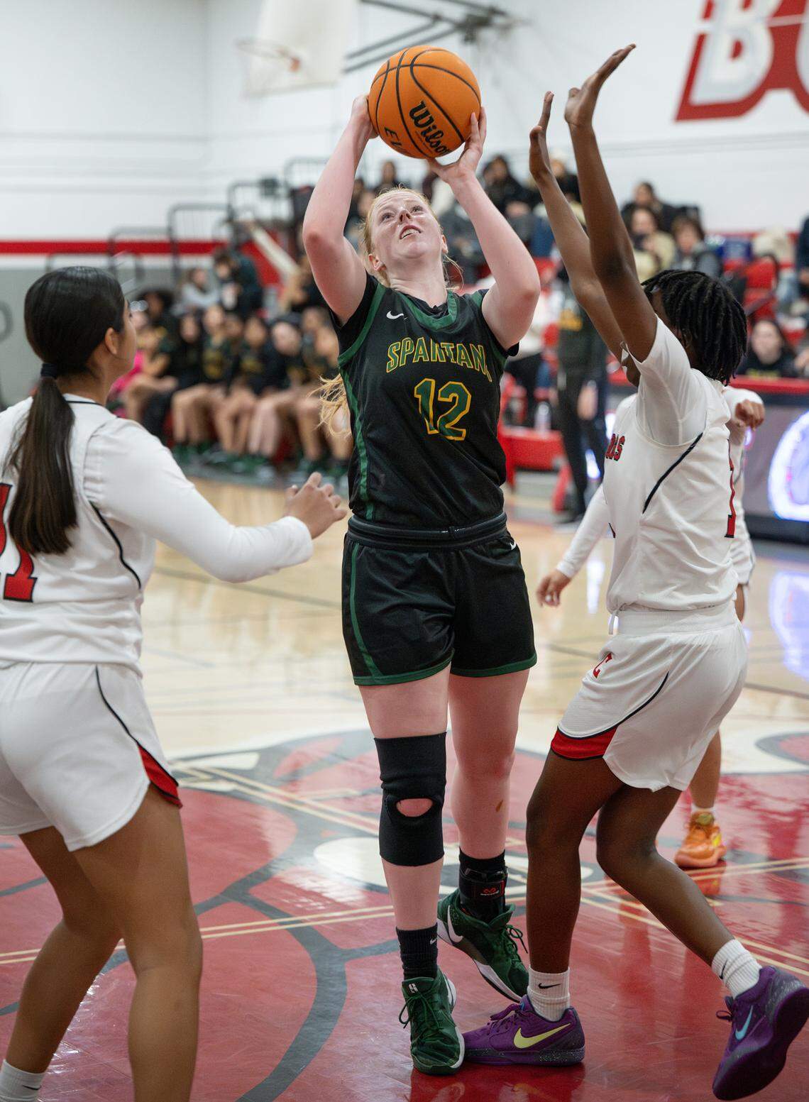 Grace Davis’ Reagan Jamison scored 28 point in the Western Athletic Conference game with Ceres at Ceres High School in Ceres, Thursday, Jan. 16, 2025.