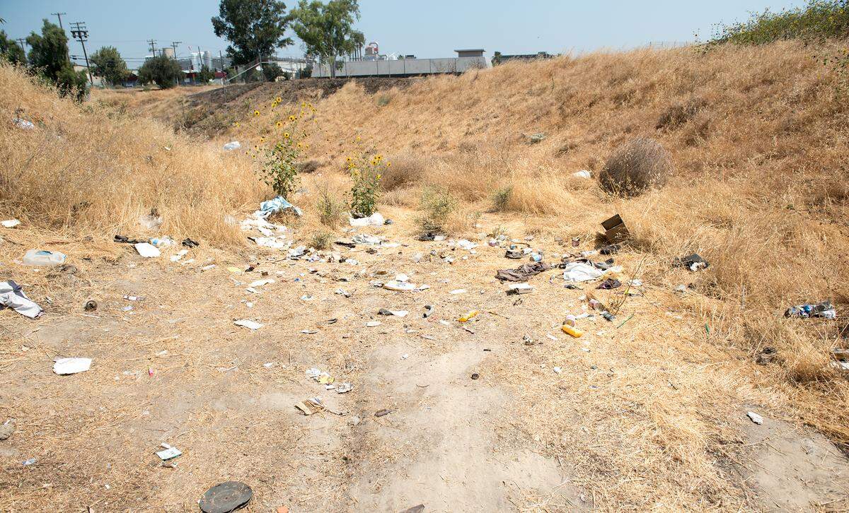 A woman found dead along Highway 99 on Aug. 1, 2018, died when she was struck by heavy equipment operated by a Caltrans worker doing a homeless encampment cleanup. This was the area in which the woman’s body was found.