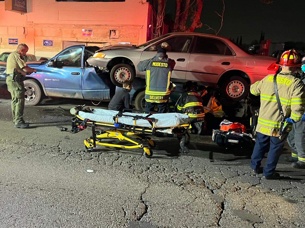 The Modesto area office of the California Highway Patrol is investigating a DUI-related collision that happened Tuesday night, Dec. 21, 2021.