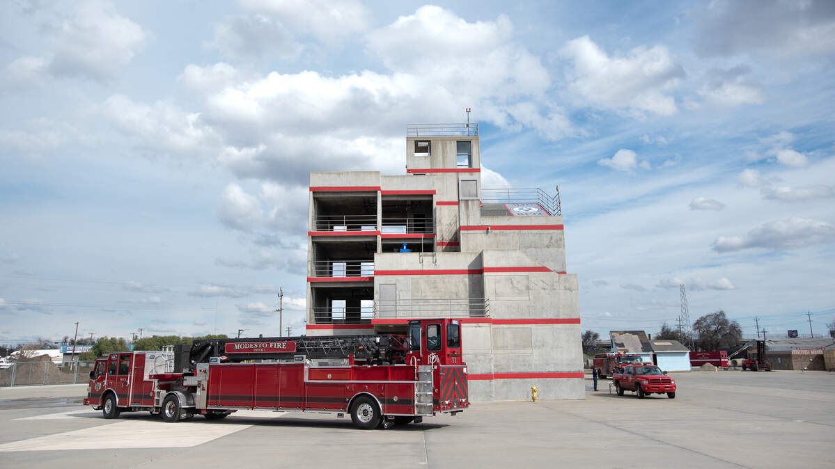 Regional Fire Training Center is part of Modesto Junior College’s School of Public Safety. The training center is also used by fire departments in the region. Photographed in Modesto, Calif., Tuesday, March 7, 2023.