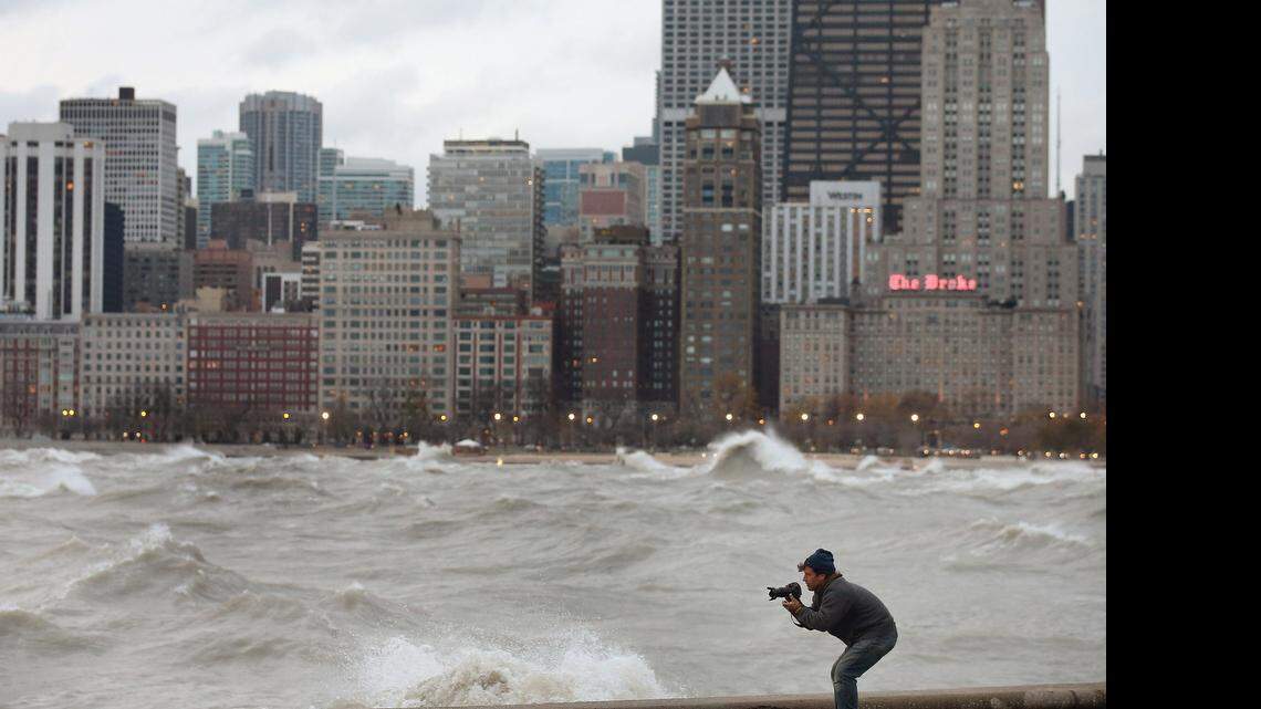 Just like off SLO County coast, Great Lakes can generate some big waves — just not that big
