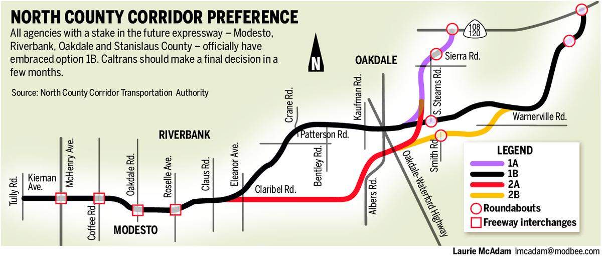 Here is a look at the North County Corridor options.