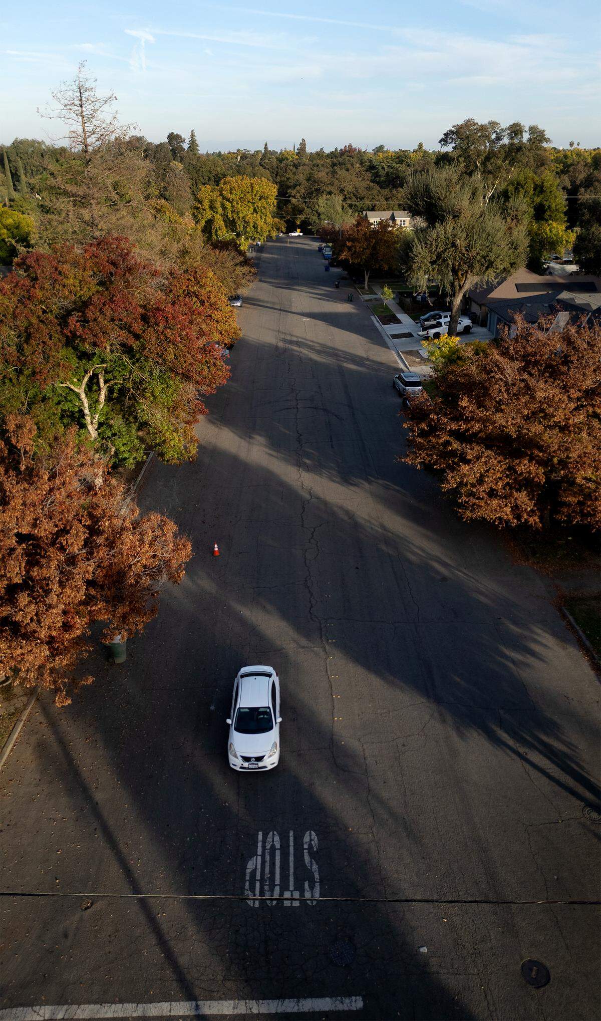 Proposed route of new bike route connecting Dry Creek and downtown will run along Rue de Yoe in Modesto, Tuesday, Nov. 10, 2025. 