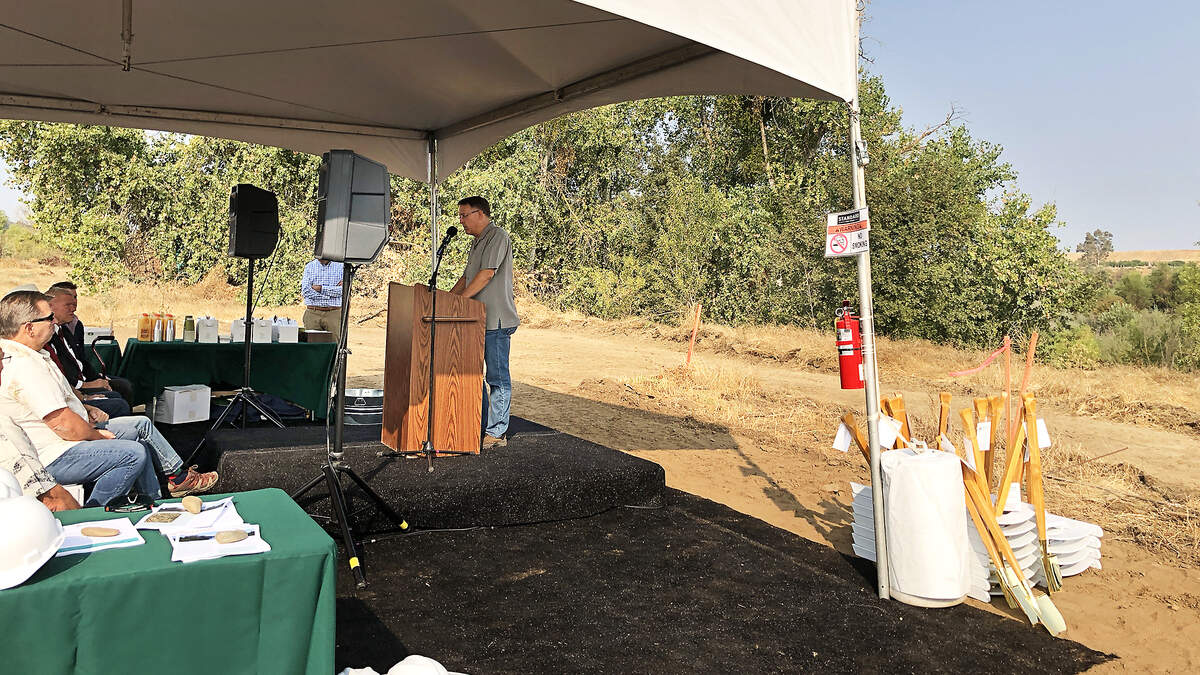 Ceres Mayor Chris Vierra was among the officials who spoke Friday to mark the beginning of construction of a water treatment plant along the Tuolumne River that will serve Ceres and Turlock.The ceremony was held near Fox Grove Park near Hughson and along the river.